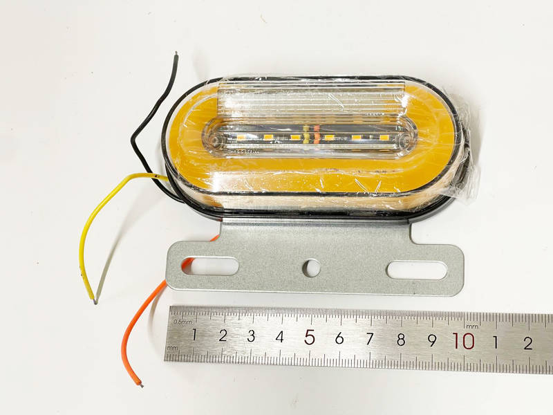 Габаритные фонари LED с подсветкой и поворотом 12-24В 3.6Вт БЕЛЫЙ+ЖЕЛТЫЙ 100х70 6 диодов (2шт) (Завод) ВС - фото №3