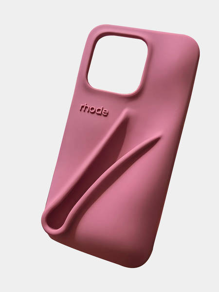 Чехол Rhode Lip для iPhone (11-16 модели) темно-розовый (пр-во Завод) CH-ТЕСТ - фото №2