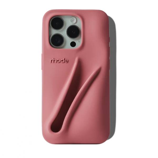 Чехол Rhode Lip для iPhone (11-16 модели) темно-розовый (пр-во Завод) CH-ТЕСТ - фото