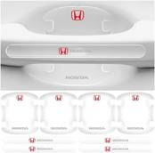 Защитные плёнки дверных ручек HONDA 8шт (4 наклейки под ручки+4 на ручки) СИЛИКОН (Завод) СН