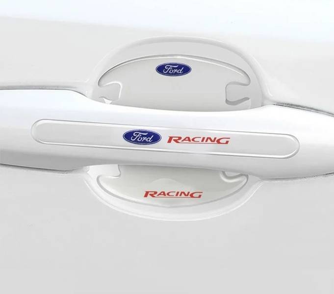 Защитные плёнки дверных ручек FORD 8шт (4 наклейки под ручки+4 на ручки) СИЛИКОН (Завод) СН - фото №3