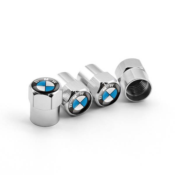 Колпак вентиля колеса BMW БМВ 4шт Тюнинг Серые (алюминий) (пр-во Завод) CH - фото №2