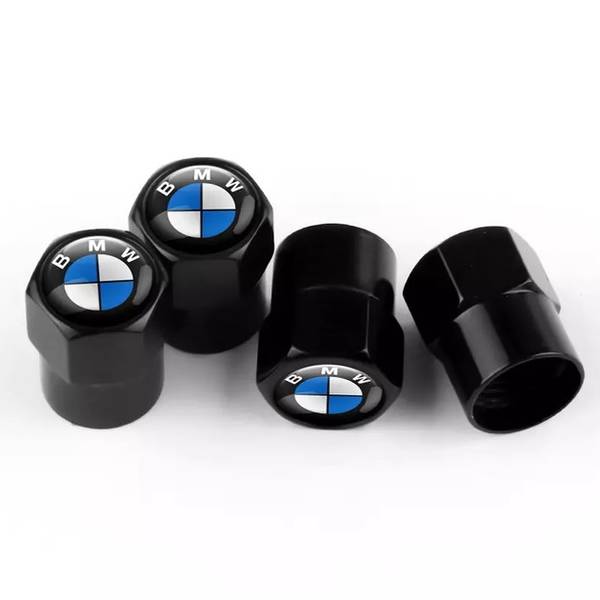 Колпак вентиля колеса BMW БМВ 4шт Тюнинг Черные (алюминий) (пр-во Завод) CH - фото №2