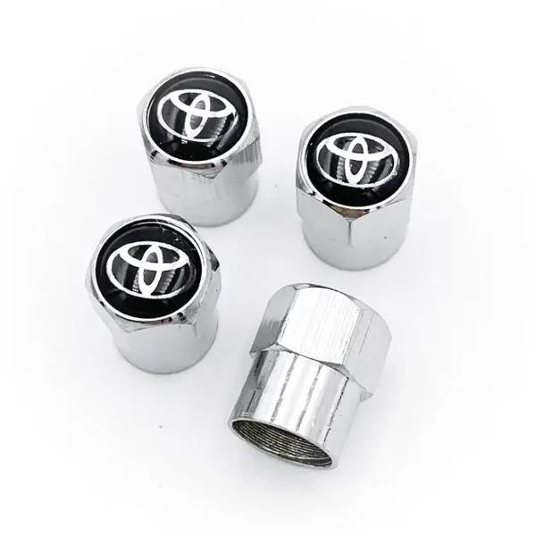 Колпак вентиля колеса TOYOTA 4шт Тюнинг Серые CH - фото №3
