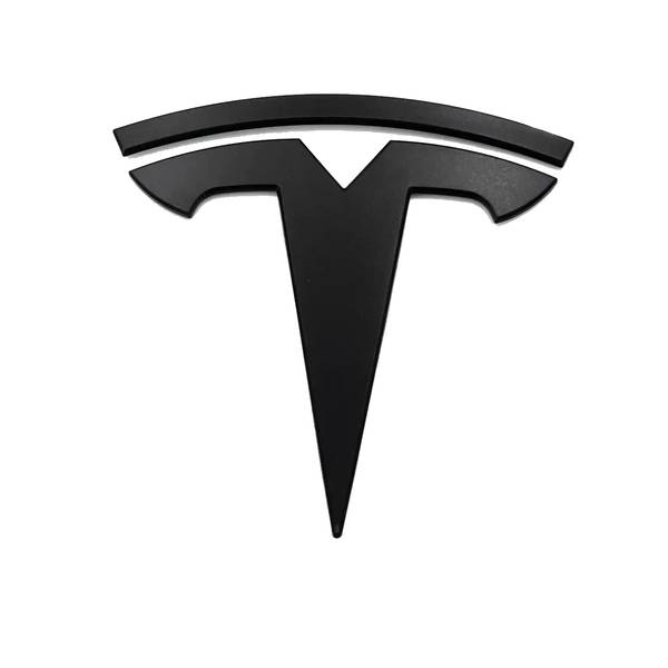Эмблема задняя TESLA Y ЧЕРНАЯ матовая 87мм пластик на скотче (пр-во Завод) СН - фото