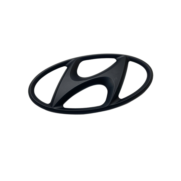 Эмблема Hyundai ЧЕРНАЯ матовая 115х58мм пластик (на скотче) (пр-во Завод) CH - фото №2