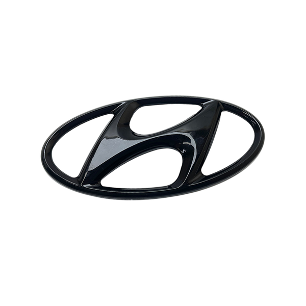 Эмблема Hyundai ЧЕРНАЯ глянцевая 115х58мм пластик (на скотче) (пр-во Завод) CH - фото №2
