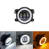 Фара LED противотуманная Jeep, Toyota и др. 4 дюйма 30W 1шт (с ангельскими глазками) CH ПД 256824