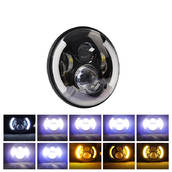 Фара LED ВАЗ 2101, 2121, ГАЗ, УАЗ, иномарки, мото 7 дюймов, 60W с ДХО и поворотами IP67 (пр-во Завод) СН