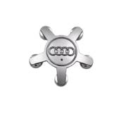 Колпак колеса Audi 135мм серебро пятиконечный (колпачок, заглушка диска) 1шт (пр-во Завод) CH