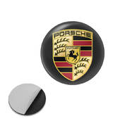 Наклейка с логотипом PORSCHE для авто и ключей d=13мм ПВХ-пластик объемная (пр-во Завод) CH