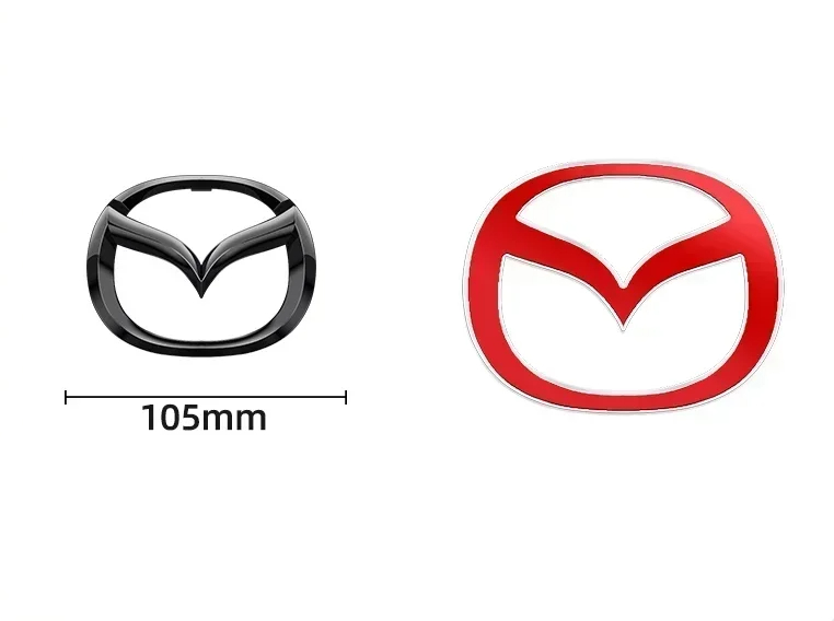 Эмблема MAZDA 105х84мм ЧЕРНАЯ пластик (на скотче) (пр-во Завод) CH - фото №2