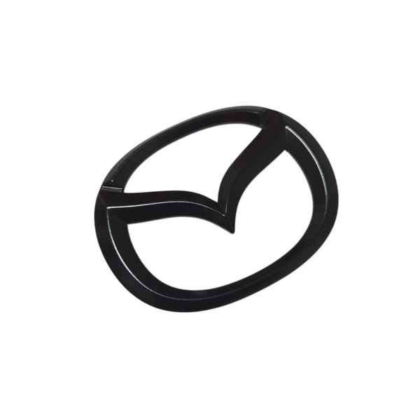 Эмблема MAZDA 105х84мм ЧЕРНАЯ пластик (на скотче и 2 направляющих) (пр-во Завод) CH - фото