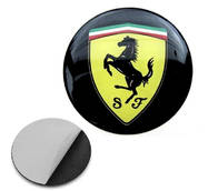 Наклейка с логотипом FERRARI для авто и ключей d=13мм ПВХ-пластик объемная (пр-во Завод) CH