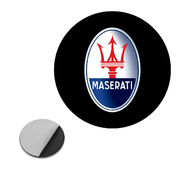 Наклейка с логотипом MASERATI для авто и ключей d=13мм ПВХ-пластик объемная (пр-во Завод) CH