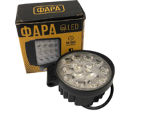 Фара светодиодная LED (42Вт, 3290Лм, 10-30В, 6000К, 14 диодов, 115х125х60мм) 2 СОРТ (пр-во Завод) ВС7