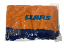 Штора в кабину CLAAS 150х16см (перед+уголки) ОРАНЖЕВЫЙ с СИНИМ (3шт) (ламбрекен) (пр-во Завод) ВС7