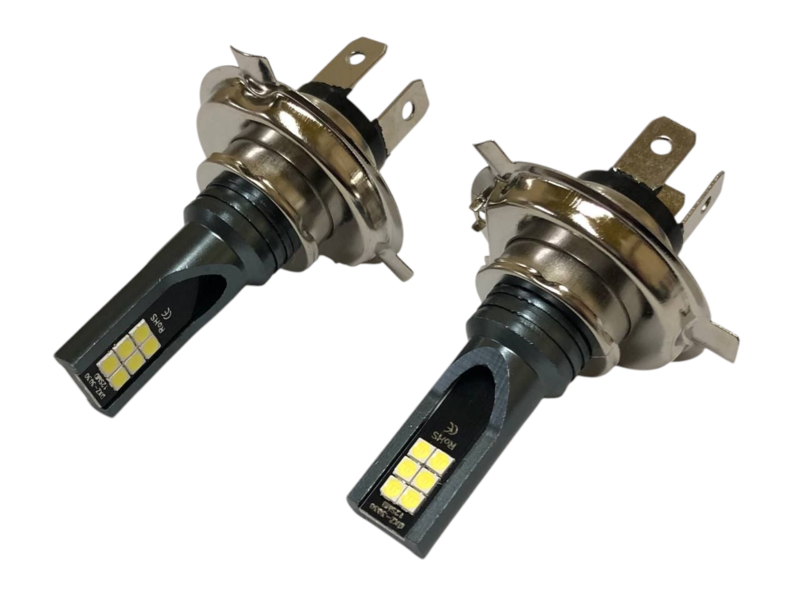 Лампа светодиодная LED Н4 (12-24В, 6000К, чип 3030) 2ШТ (пр-во Light Bulb) ВС7 - фото №6