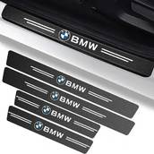Защитные пленки на пороги BMW самоклейка КАРБОН 4шт-2х(60х7см) 2х(40х7см) (пр-во Завод) ВС7