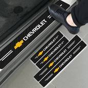 Защитные пленки на пороги CHEVROLET самоклейка КАРБОН 4шт-2х(60х7см) 2х(40х7см) (пр-во Завод) ВС7