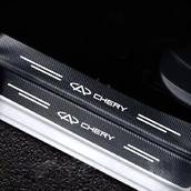 Защитные пленки на пороги CHERY самоклейка КАРБОН 4шт-2х(60х7см) 2х(40х7см) (пр-во Завод) ВС7
