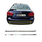 Молдинг заднего бампера VOLKSWAGEN Passat B7 центральный OEM 5618074432ZZ / 8R056D807443 ВС7 ПРЕДОПЛАТА