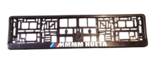 Рамка номерного знака ''MMM HUETA'' с лого BMW (держатель номера) (пр-во Завод) ВС7